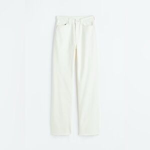 H&M White Straight Leg Jeans Classic Style